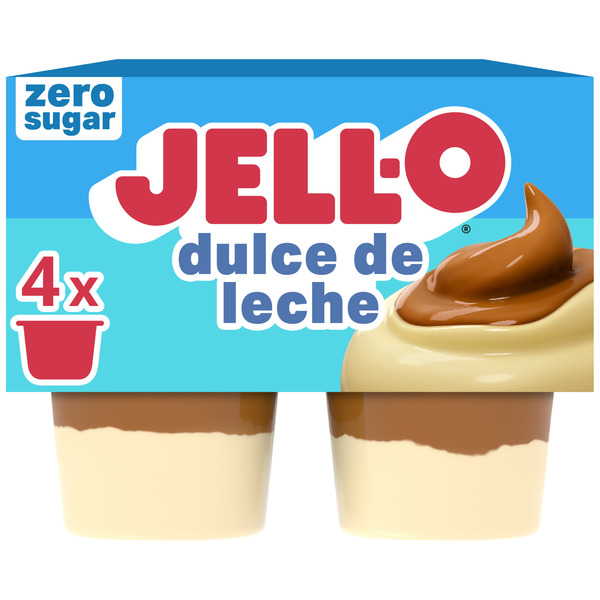 Jell-O Dulce de Leche Sugar Free Refrigerated Pudding Cup Snacks