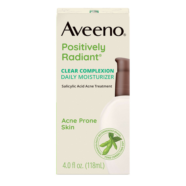 Aveeno Clear Complexion Acne Facial Moisturizer, Soy, 4 fl. oz - 4 fl oz
