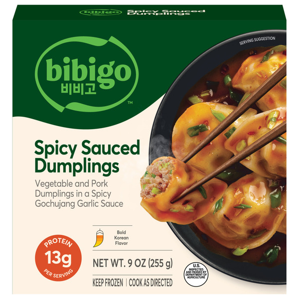 bibi✨ Bibigo Frozen Vegetable & Pork Spicy Sauced Dumplings Same-Day