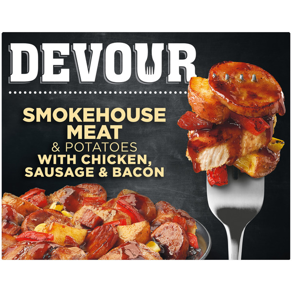 DEVOUR Smokehouse Meat & Potatoes with Chicken, Sausage & Bacon Frozen Meal