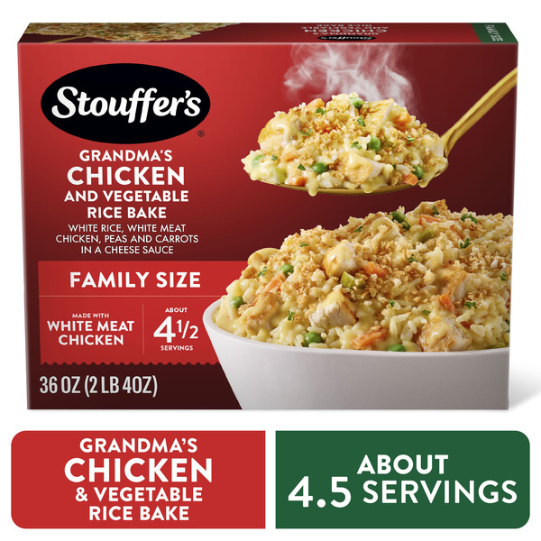 Stouffer's Grandma’S Chicken And Vegetable Rice Bake Family Size Frozen Family Dinners