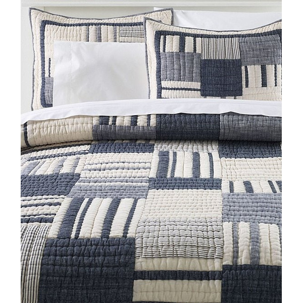 L.L.Bean Striped Patchwork Quilt