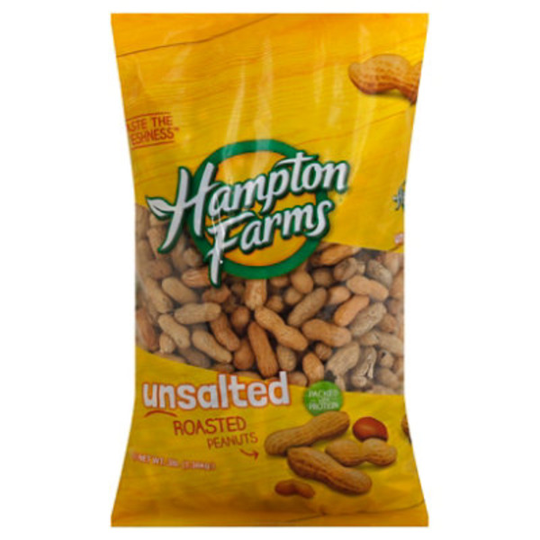 Hampton Farms Peanuts, Unsalted, Roasted
