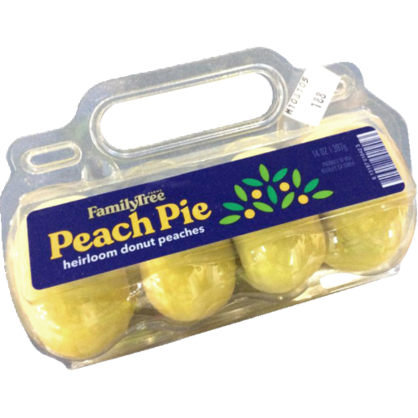 Peach Pie Heirloom Donut Peaches, Clamshell