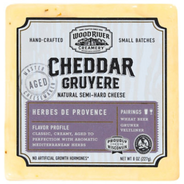 Wood River Creamery Cheese, Cheddar Gruyere, Herbes de Provence