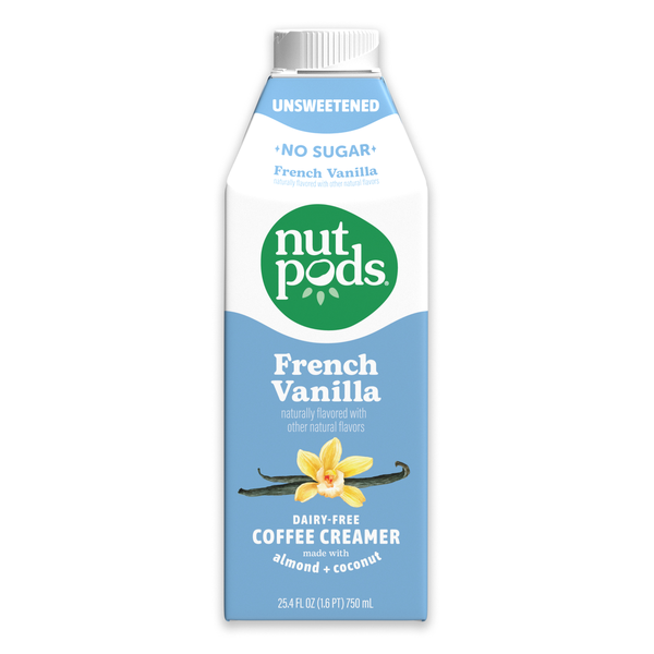 nutpods No Sugar Unsweetened French Vanilla Coffee Creamer