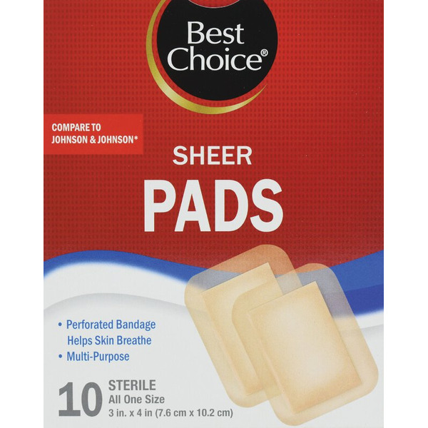 Best Choice SHEER ADHESIVE PADS 3X4INCHES