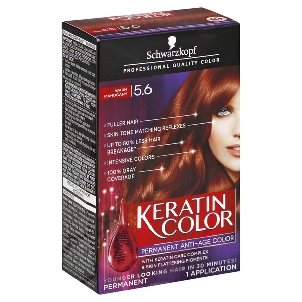 Keratin Color Color Intense Caring Color 5 6 Warm Mahogany With K