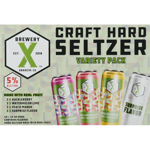Brewery X Hard Seltzer, Variety Pack Same-Day Delivery | Bristol Farms