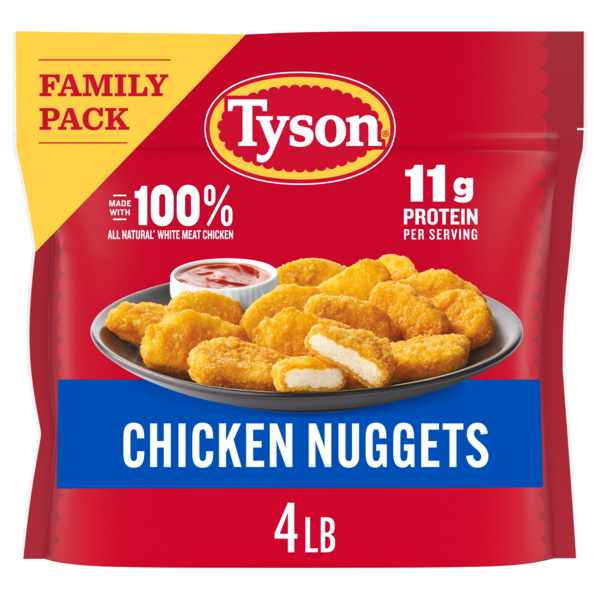 Tyson Frozen Chicken Nuggets Family Pack, 4 lb