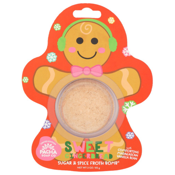 Pacha Soap Co Gingerbread Man Froth Bomb Card Same-Day Delivery or