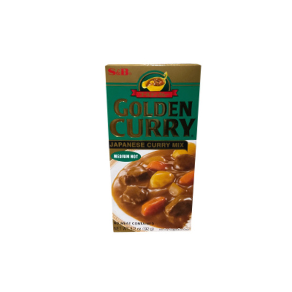 S&B Foods Golden Curry Japanese Curry Mix, Medium Hot