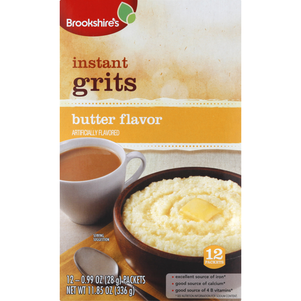 Brookshire's Grits, Instant, Butter Flavor (12 each) Instacart