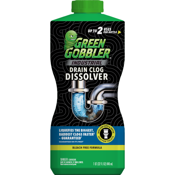 Green Gobbler Industrial Strength Dissolver for Toilet & Drain Clogs