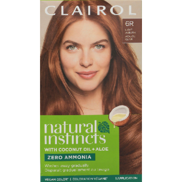 りーちゃい Clairol 6R Lgt Natural Instincts Auburn Spice Tea Hair Color Kit