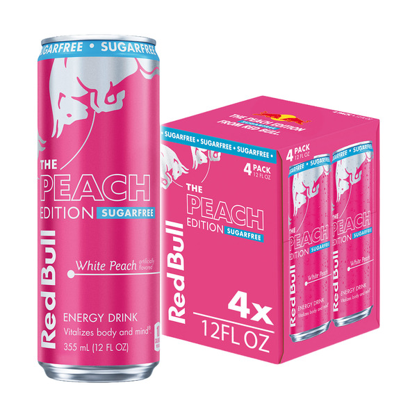 Red Bull Peach Edition Sugarfree White Peach Energy Drink