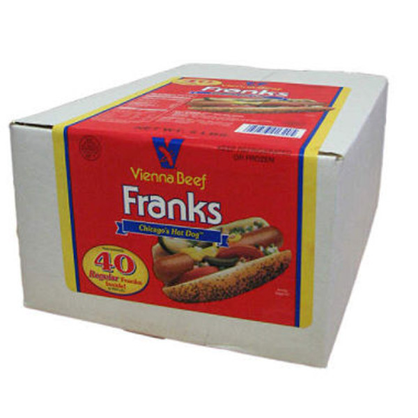 Vienna Beef- Natural Casing Franks - 8:1 (2 oz each), 10 lb