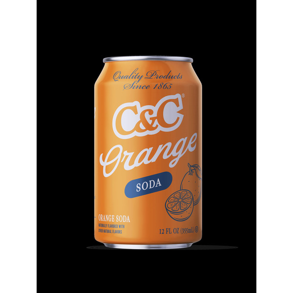 C&C- Orange Soda - 24/12 oz cans