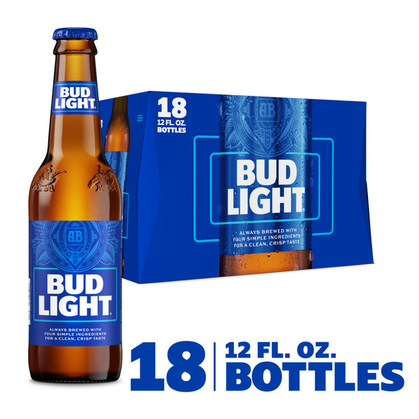 Bud Light American Lager Beer 18 Pack, 12 Fl Oz Bottles Same-Day