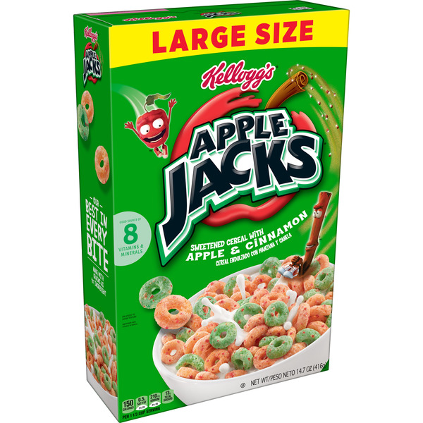 Kellogg's Apple Jacks Breakfast Cereal, 8 Vitamins and Minerals