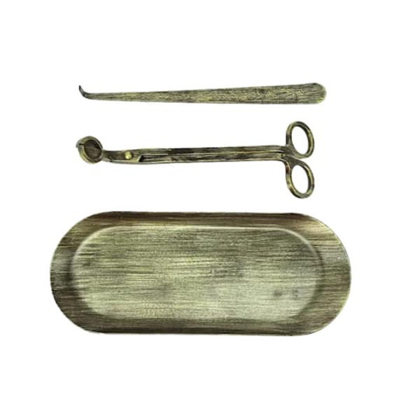 Ashland Gold Metal Wick Dipper & Trimmer Set