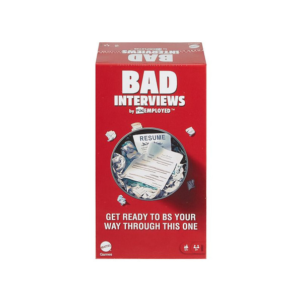 Mattel Bad Interviews Night Funemployed Party Game