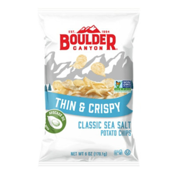 Boulder Canyon Potato Chips, Classic Sea Salt, Thin & Crispy