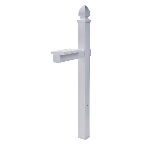 Architectural Mailboxes Whitley Plastic, Crossarm, Convertible Mailbox Post, White