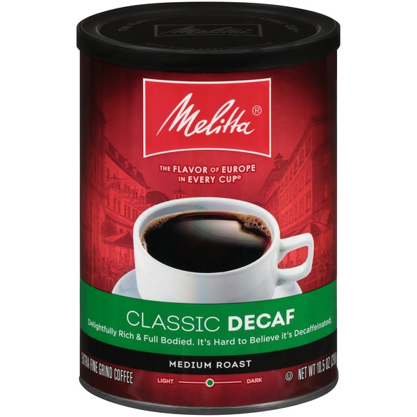 Melitta Classic Decaf Medium Roast Extra Fine Grind Coffee (10.5 oz) Instacart