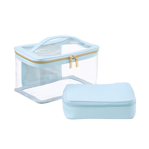 Conair Blue PVC Train Case Set