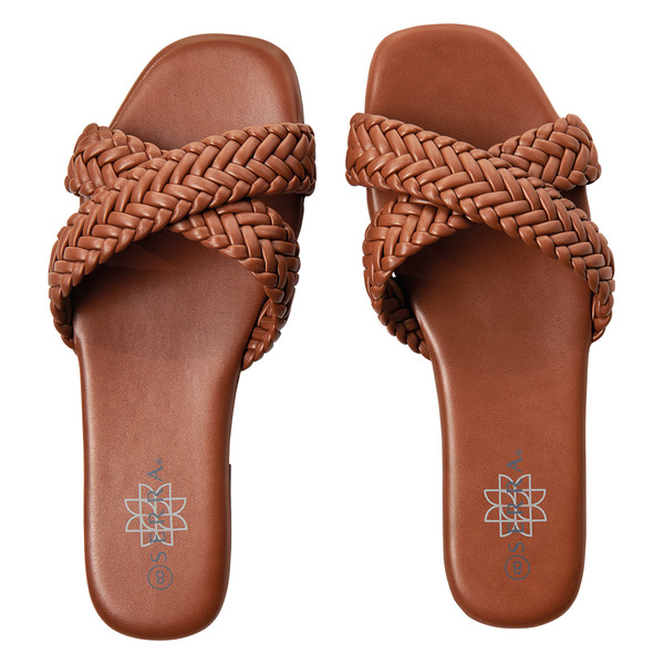 ALDI Serra Ladies' Woven Sandals, Size Brown Same-Day Delivery