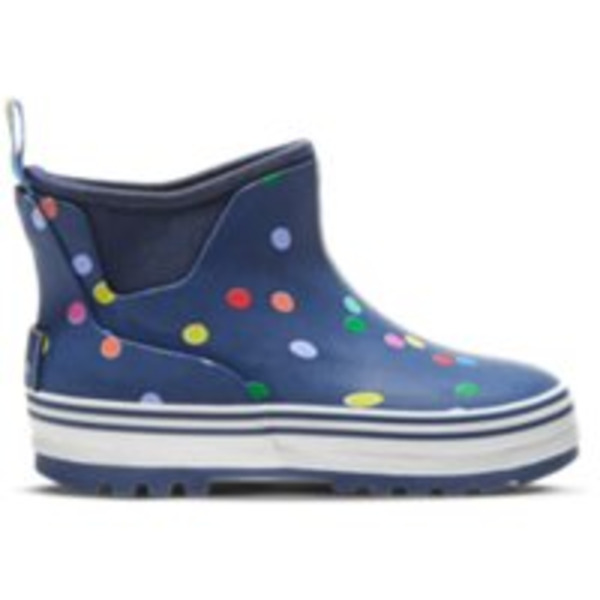 Magellan Outdoors Girls' Polka Dot Short Rubber Boots, Size 4 - Navy