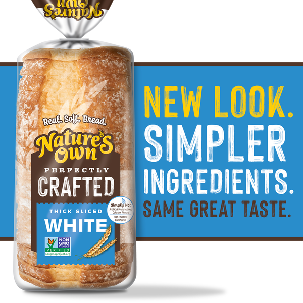 Nature's Own White Bread, Thick Sliced Non-GMO Sandwich Bread,