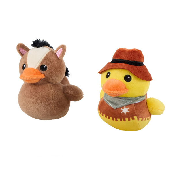 Thrills & Chills Halloween Plush Duck & Horse Cowboy Dog Toy 2-Pack