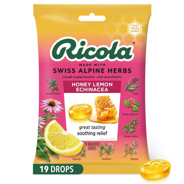 Ricola Honey Lemon with Echinacea Cough Drops Same-Day Delivery or ...