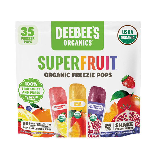 DeeBee's Organics Classic SuperFruit Freezer Pops, Variety Pack DeeBee's Organics Classic SuperFruit Freezer Pops, Variety Pack