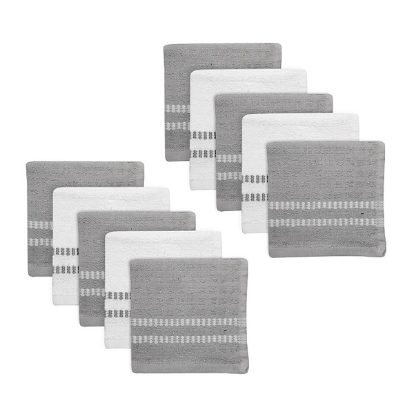 The Big One ® 10-Piece Terry Kitchen Dishcloth Set, Neutral Gray