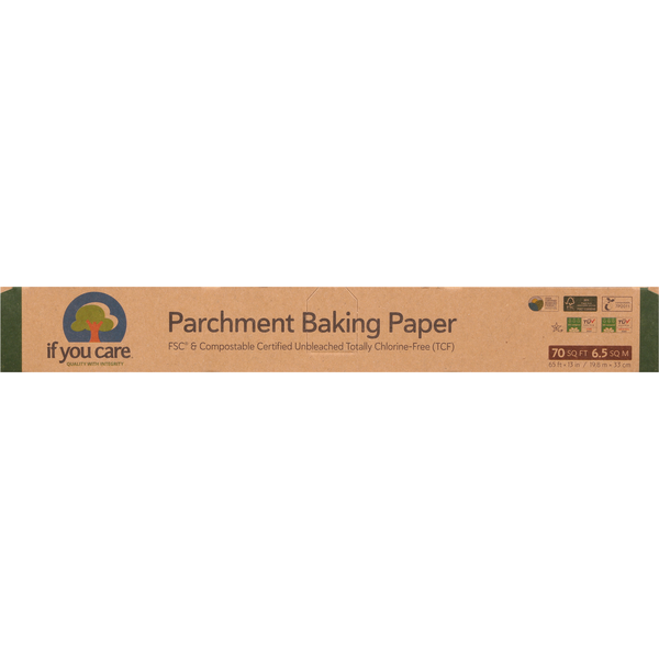 If You Care Baking Paper, Parchment, 70 Square Feet