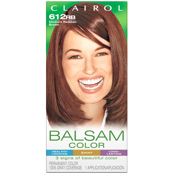 Clairol Balsam Hair Color 612rb Medium Reddish Brown 1 Kit Female