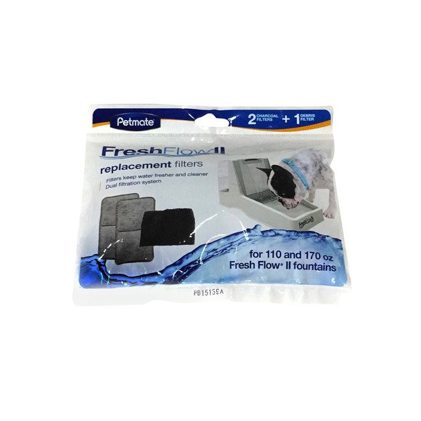 Petmate Fresh Flow Ii Purifying Pet Fountain Replacement Filters Pack