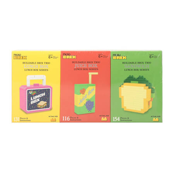 Micro Brix Buildable Brick Trio Model Set - Lunch Box Series