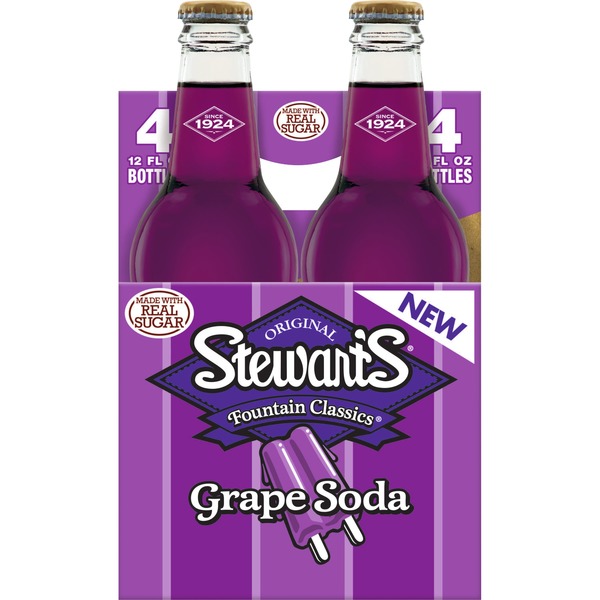 Stewart's Grape Soda Made with Sugar (12 fl oz) Instacart