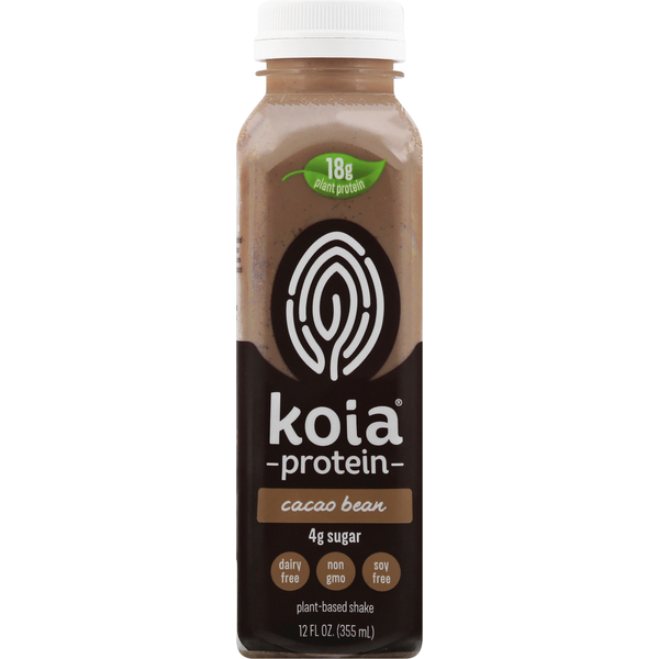 Koia PlantBased Shake, Protein, Cacao Bean (12 oz) Instacart