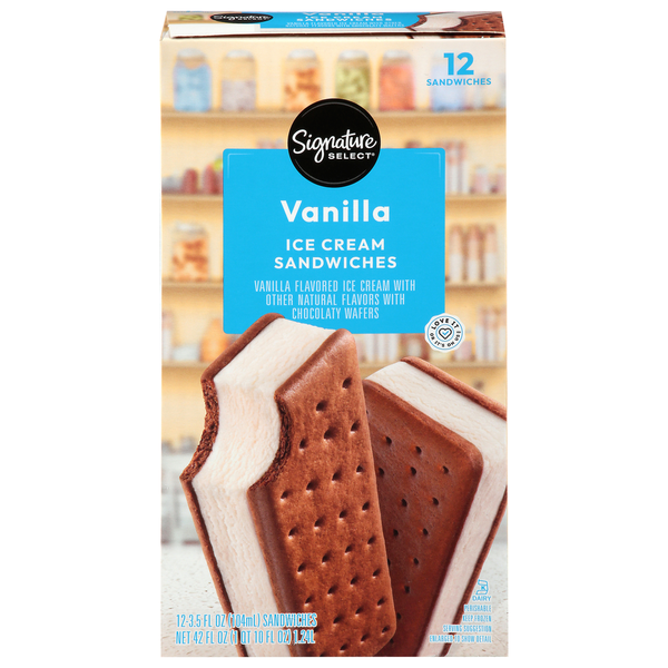 Signature SELECT Ice Cream Sandwiches, Vanilla Flavored