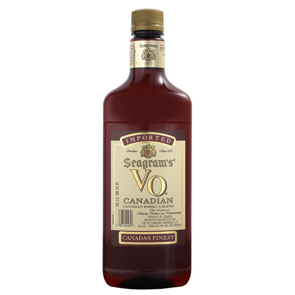 Seagram's VO Blend Canadian Whisky, 750ml, 80 Proof (40% ABV) Same