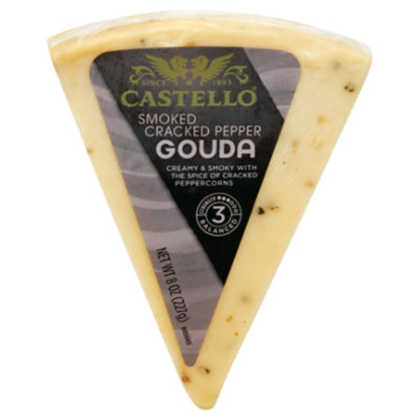 Castello Cheese, Smoked Cracked Pepper, Gouda