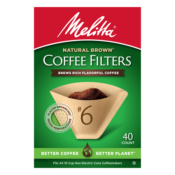 Melitta #6 Natural Brown Cone Coffee Filters Same-Day Delivery or Pickup |  Macey's