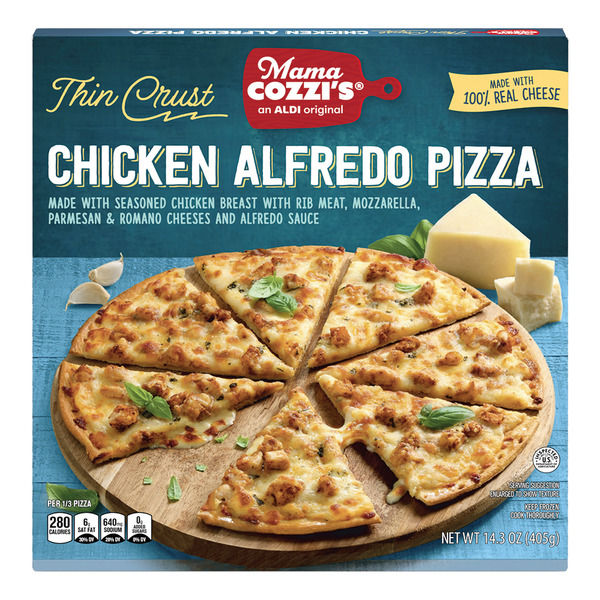 Mama Cozzi's Pizza Kitchen Thin Crust Chicken Alfredo Pizza Same
