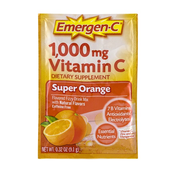 EmergenC Vitamin C Super Orange Flavored Fizzy Drink Mix (0.32 oz