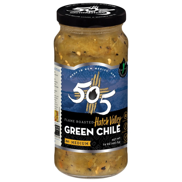 505 Flame Roasted Hatch Valley Medium Green Chile Same-Day